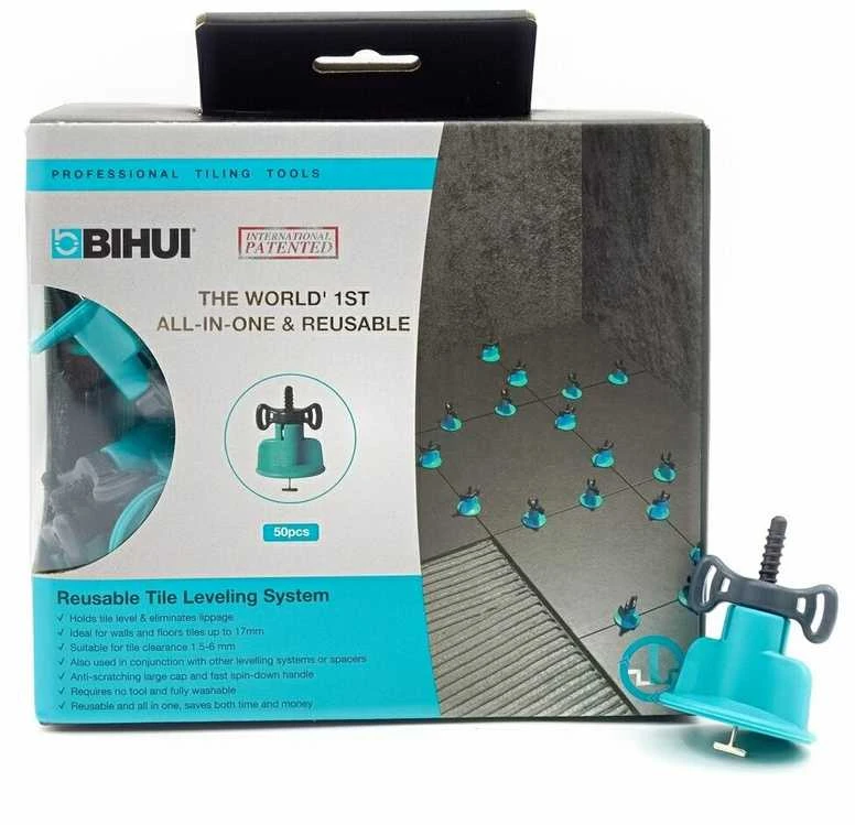 BIHUI T-SPIN daugkartinė plytelių išlyginimo sistema 1,5mm storio 50 vnt.