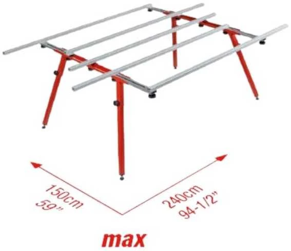 Darbo stalas didelio formato plytelėms Table-One 115 x 180 cm, Montolit 300-20