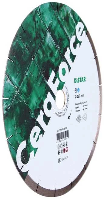 Deimantinis diskas terasinėms plytelėms, klinkeriui 250 x 25,4 mm CeraForce, Distar