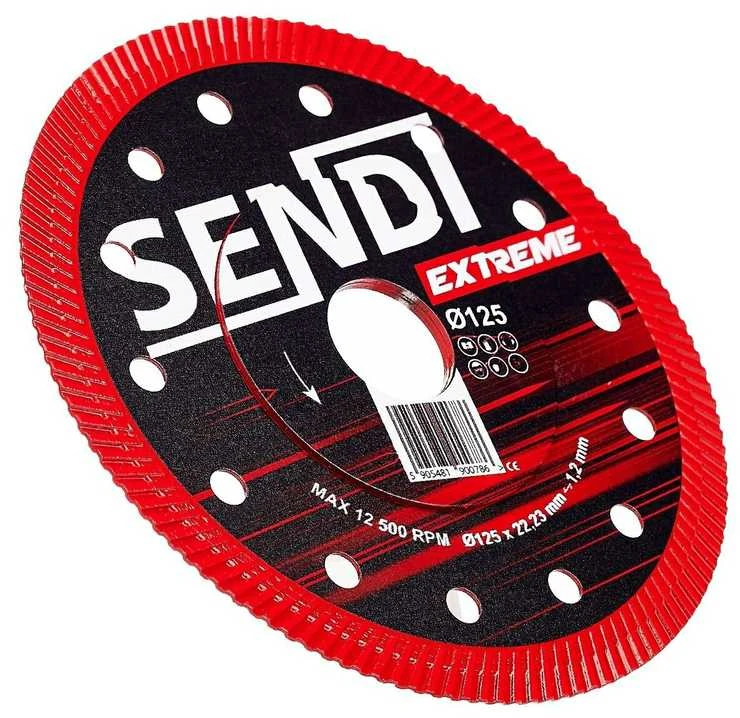 Deimantinis diskas SENDI EXTREME Ø125 x 1,2 x 22,23mm plytelių pjovimui