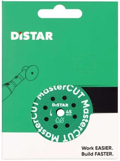 Distar 45 mm MasterCUT deimantinis diskas stiklo, akmens masės, porcelianinių plytelių pjovimui su graveriu