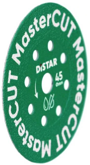 Distar 45 mm MasterCUT deimantinis diskas stiklo, akmens masės, porcelianinių plytelių pjovimui su graveriu