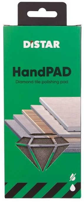 Distar Deimantinė plytelių šlifavimo ir poliravimo kaladėlė HandPAD Nr. #1 #2 #3, Grūdėtumas: 200