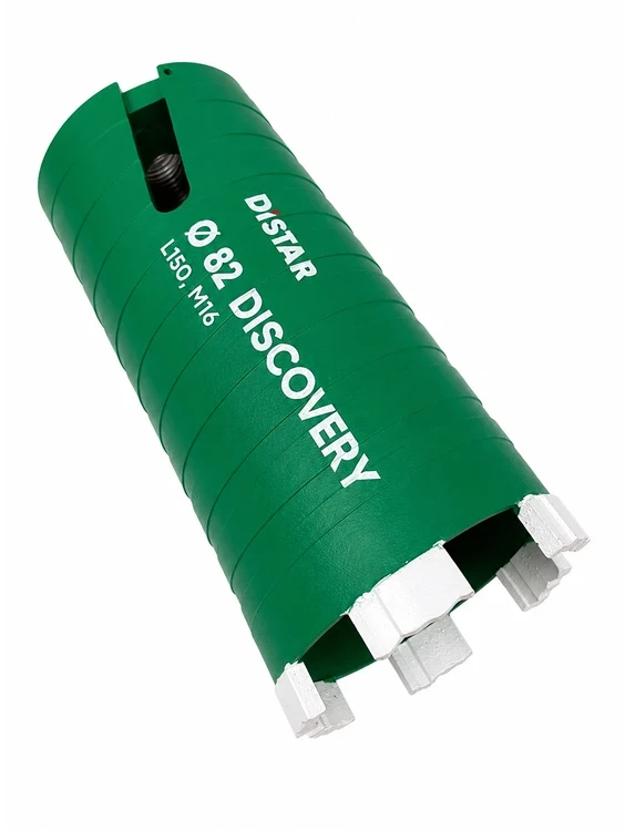Distar Discovery M16 x 150 mm ilgio gręžimo karūnos betonui 32 - 162 mm x 150 mm, Karūnos skersmuo, mm: 52 mm