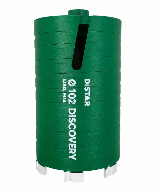 Distar Discovery M16 x 150 mm ilgio gręžimo karūnos betonui 32 - 162 mm x 150 mm, Karūnos skersmuo, mm: 32 mm