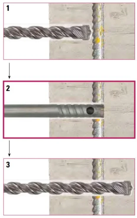 Grąžtas armatūros nugręžimui 300 mm ECEF, 10,12,14,16,20,22,32 mm skersmens, SDS+, Grąžto skersmuo SDS+: 16mm