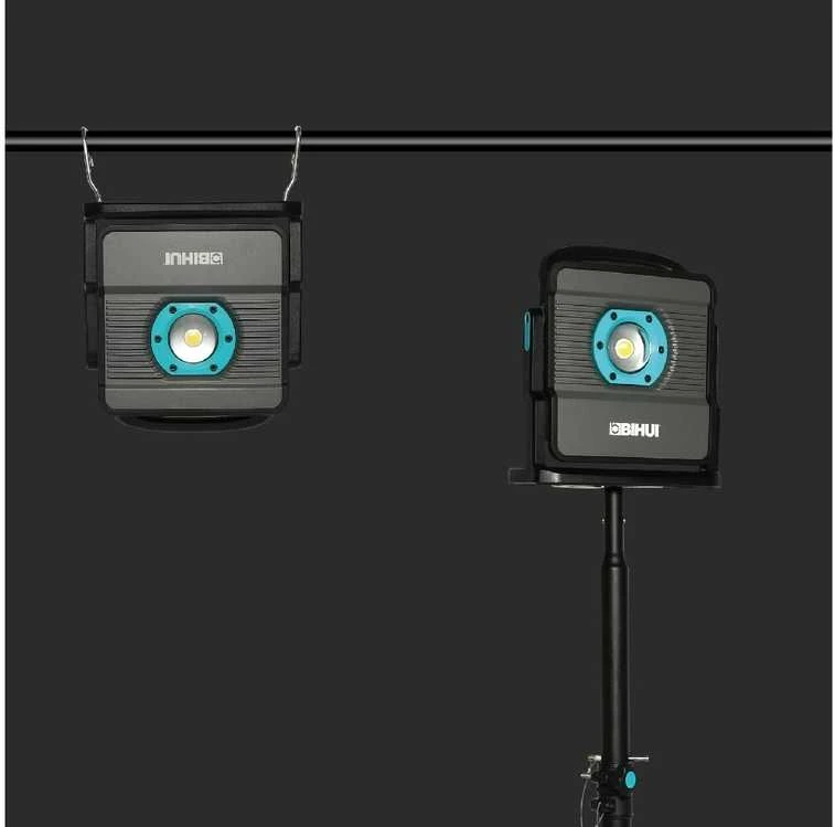 LED darbo lempa 10000 Lumen, akumuliatorinė nešiojama, Bihui BPLT80 su adapteriu BPLT-ADP4 tinka Bihui, Makita, Bosch, HIkoki, Panasonic (be akumuliatoriaus)