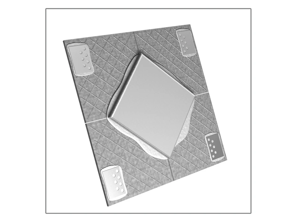 Magnetinis plytelių užraktų rinkinys priežiūros angoms, 4 magnetai, Kaufmann