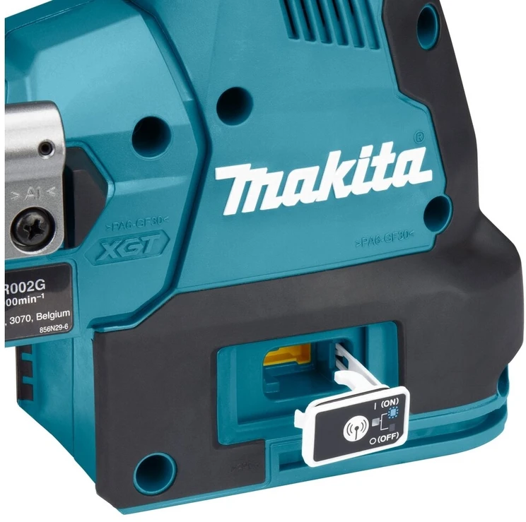 Makita HR002GM202 Perforatorius XGT, 2,9 J, 28mm; 4,1kg, bešepetėlinis variklis, greitojo keitimo griebtuvas, 2X4,0Ah, greitasis kroviklis; AFT; AWS su AWS lustu); AVT; Soft no load; XPT; MAKPAC lagaminas