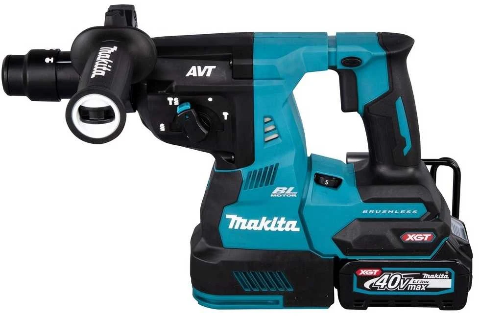 Makita HR004GZ01 Perforatorius XGT, 2,9 J, 28mm; 4,1kg, bešepetėlinis variklis, greitojo keitimo griebtuvas, AVT; XPT; "Z" versija - komplektuojamas be akumuliatoriaus ir kroviklio