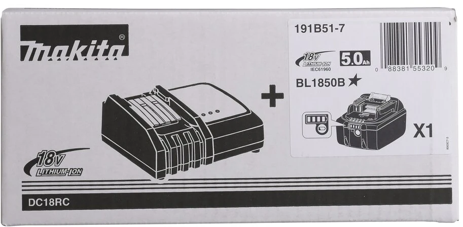 Makita akumuliatoriaus ir kroviklio rinkinys 191B51-7 18V, 1XBL1850B, DC18RC