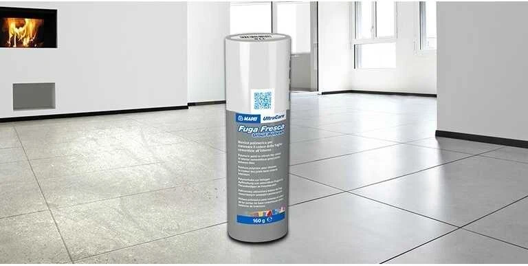 Mapei Fuga Fresca polimeriniai plytelių tarpų atnaujinimo dažai 160 g, Spalva: 113 Cement Pilkas