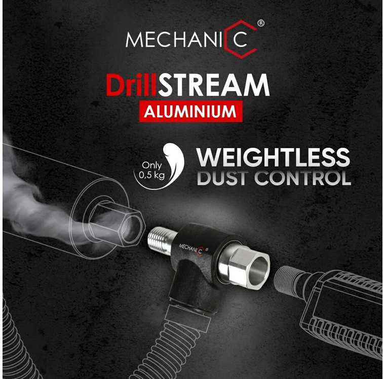 Mechanic DrillSTREAM ALUMINIUM dulkių nusiurbimo adapteris sausam gręžimui (1¼“ į 1¼“)