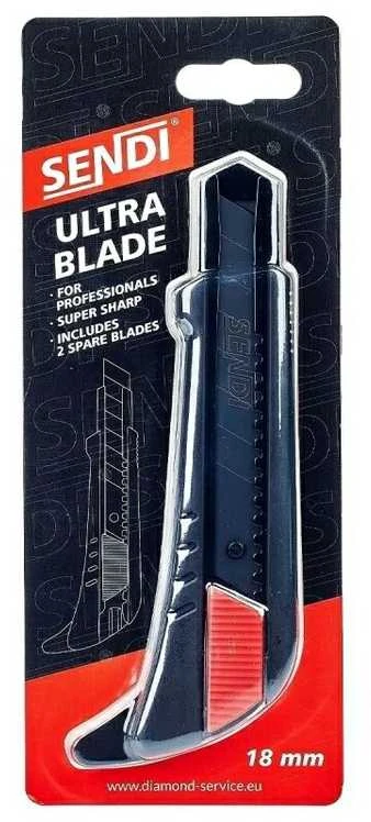 Peilis Sendi Ultra Blade 18mm su 3 vnt. keičiamomis geležtėmis