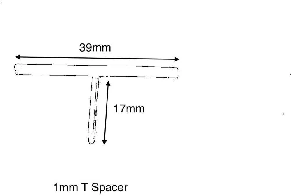 Protiler T kryžiukai plytelių tarpams 1mm, 200 vnt.