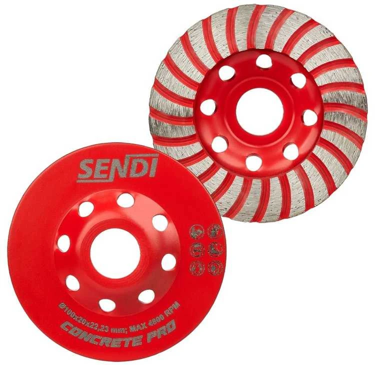 Sendi Concrete PRO Ø100 x 22,23 mm betono šlifavimo diskas, TRIPPLE GS šlifuokliui