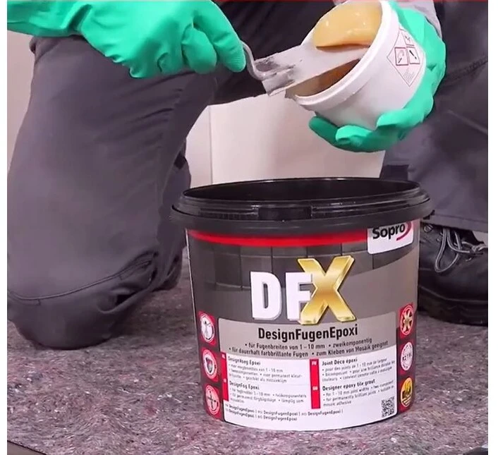 Sopro Design Fuga DFX epoksidinis siūlių glaistas 1-10mm, 3kg, Spalva: Sidabro pilka 17