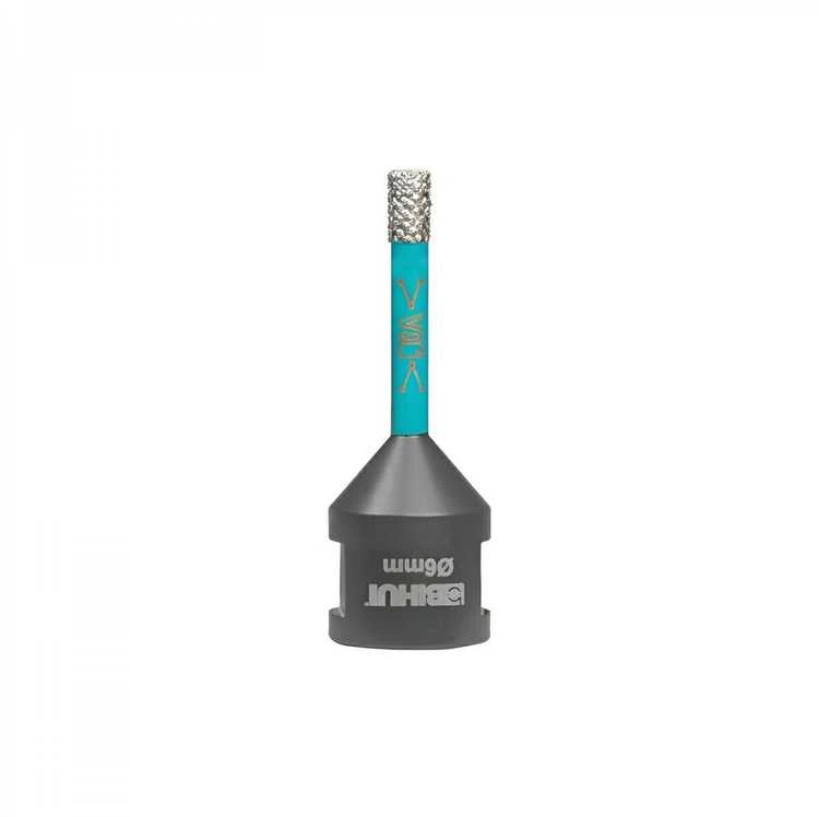 Švaraus ir greito gręžimo deimantinė karūnėlė plytelėms, stiklui 6mm, 35mm, 60mm, 68mm, 115mm Bihui Platinum Turbo Dry Bit 2.0 DBDB DOA, Karūnėlės skersmuo: 6 mm