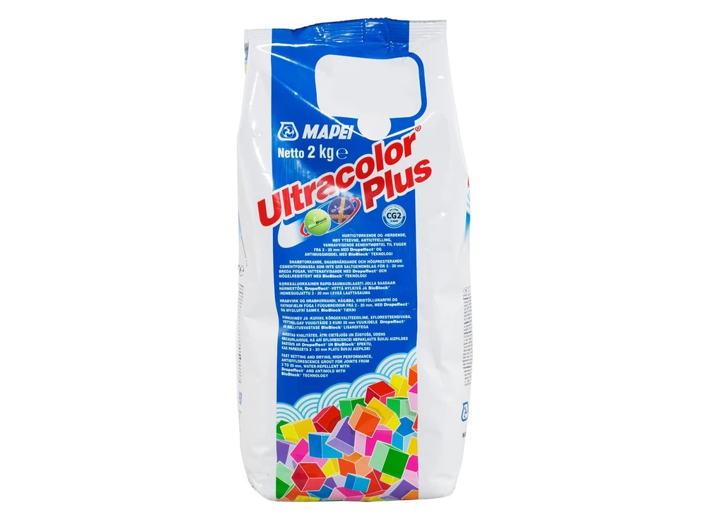 Ultracolor Plus plytelių tarpų glaistas, 2kg Mapei, Spalva: 112 Medium Pilkas