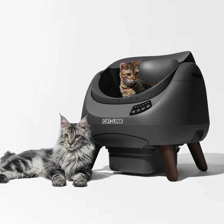 CATLINK Open-X savaime išsivalantis automatinis išmanus kačių tualetas su APP pilkas