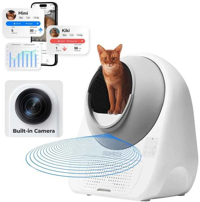 „Catlink“ išmanioji savaime išsivalanti kraiko dėžutė su dirbtinio intelekto kamera katėms „Scooper Pro Ultra“