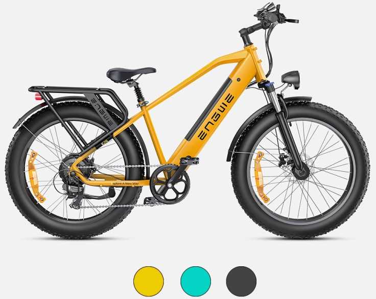 Dvirtais 26 elektrinis Engwe E26 1000Wh vyriškas geltonas