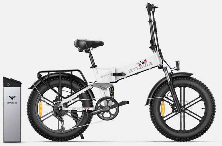 Dviratis 20" elektrinis Engwe Engine X baltas