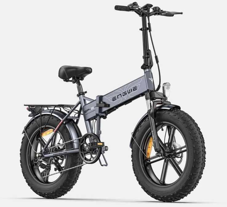 Dviratis 20" elektrinis Engwe EP-2 PRO pilkas (Nemokamas pristatymas)