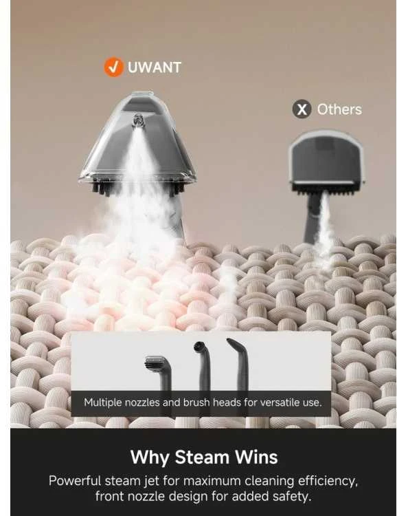 UWANT B400 daugiafunkcinis plaunantis dulkių siurblys su garų funkcija