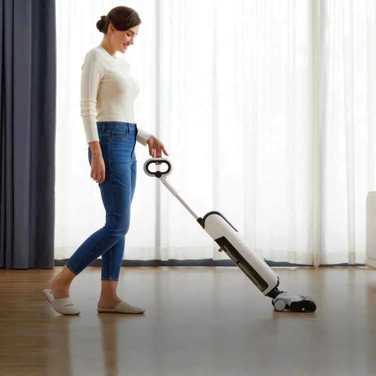 UWANT D100 17000Pa vertikalus dulkių siurblys su šluostymo funkcija ir įkrovimo stotele - baltos spalvos