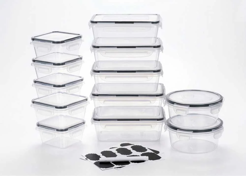 12 RIMINI plastikinių indelių rinkinys