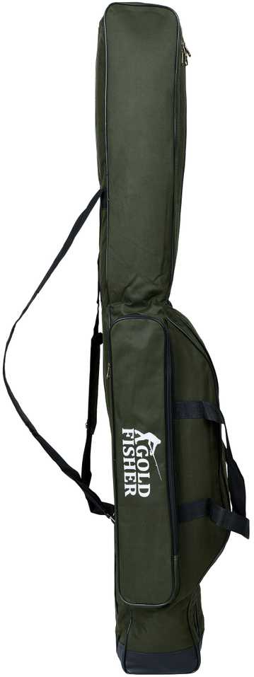160 cm Gold Fisher meškerės užvalkalas, 3 skyriai