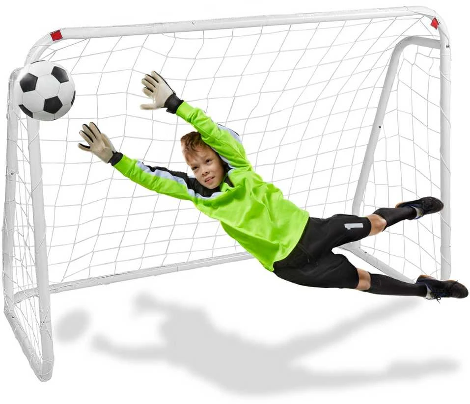 2 baltų Signal futbolo vartų rinkinys