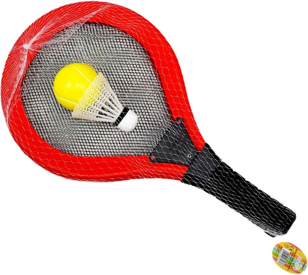 2 RAKEČIŲ RINKINYS, VEŽĖLIS, TENISO IR BADMINTONO ENERO ŽAISLAI