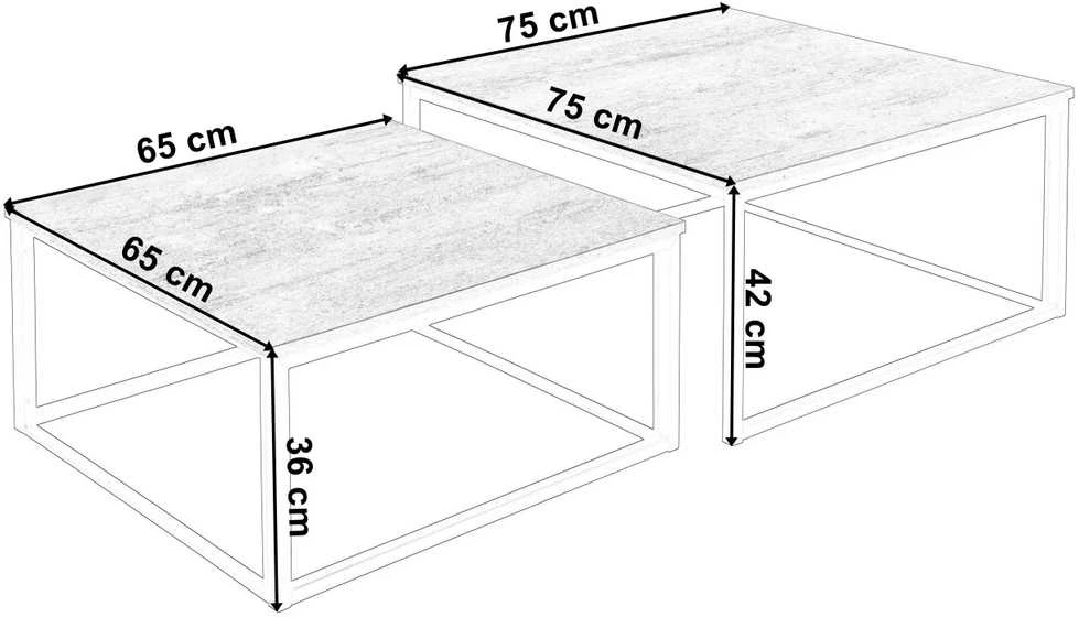 2 VELEN Baltas CRAFT mansardos staliukų rinkinys 2in1