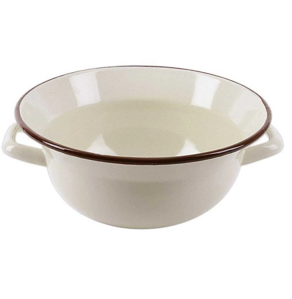 2,5L EMALINIS DUBENIS VINTAGE BEIGE 26CM RETRO