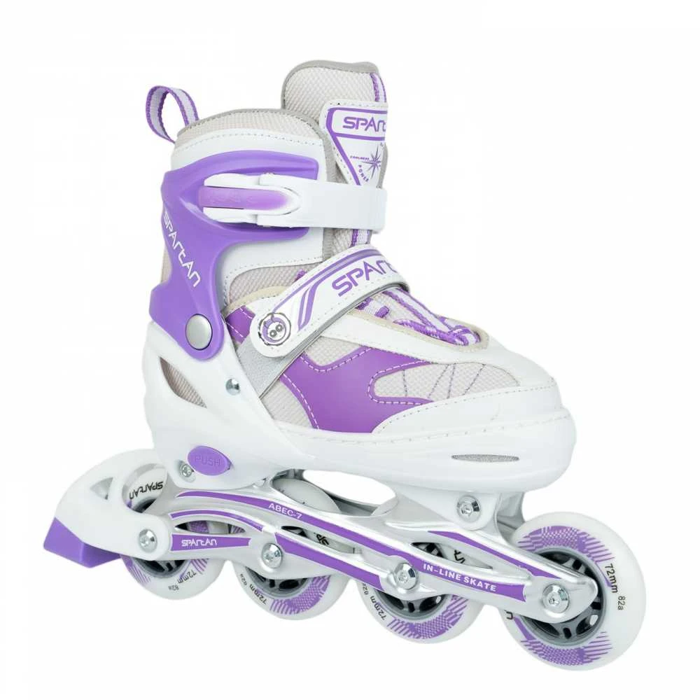 2in1 SPARTAN Violetinė-Baltas Inliner pačiūžos (38-41)
