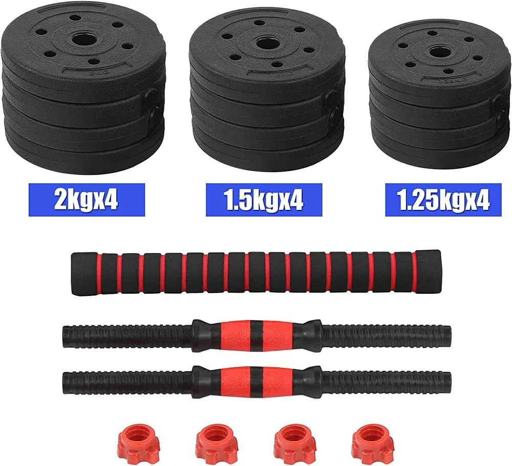 2in1 štangos hanteliai Maximus pratimams 2x 10kg