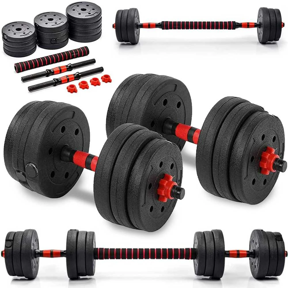 2in1 štangos hanteliai Maximus pratimams 2x 10kg