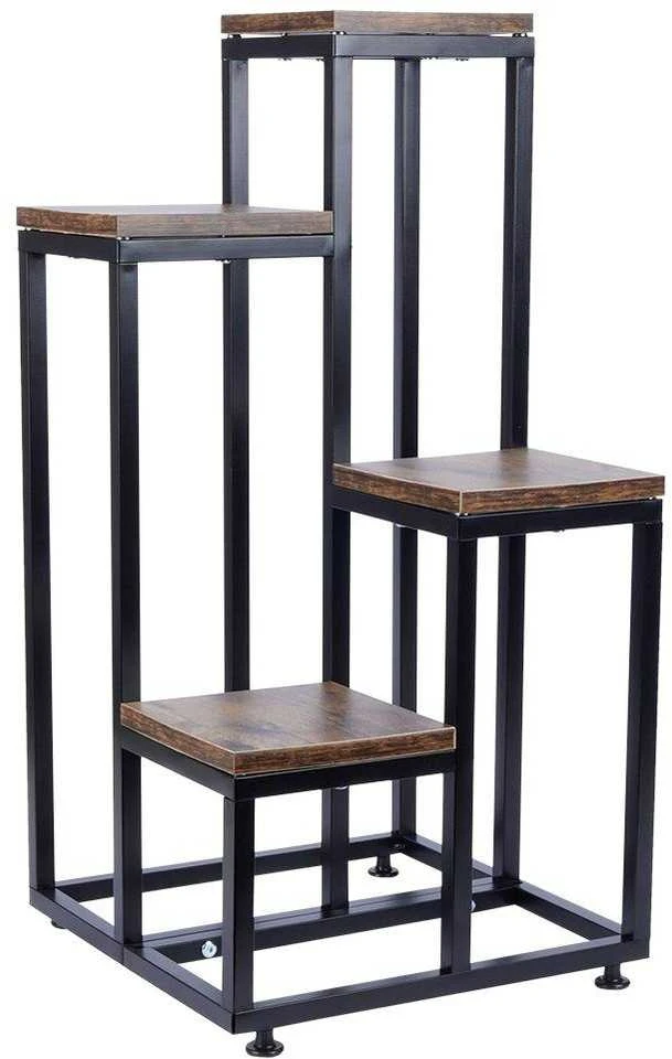 4 pakopų metalinis gėlių stovas, 69 cm