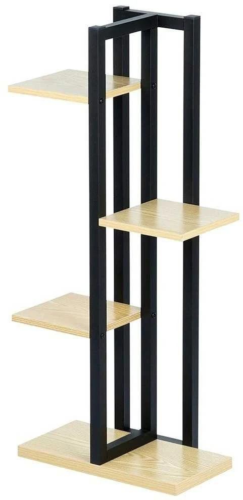 4 pakopų metalinis gėlių stovas, 93 cm