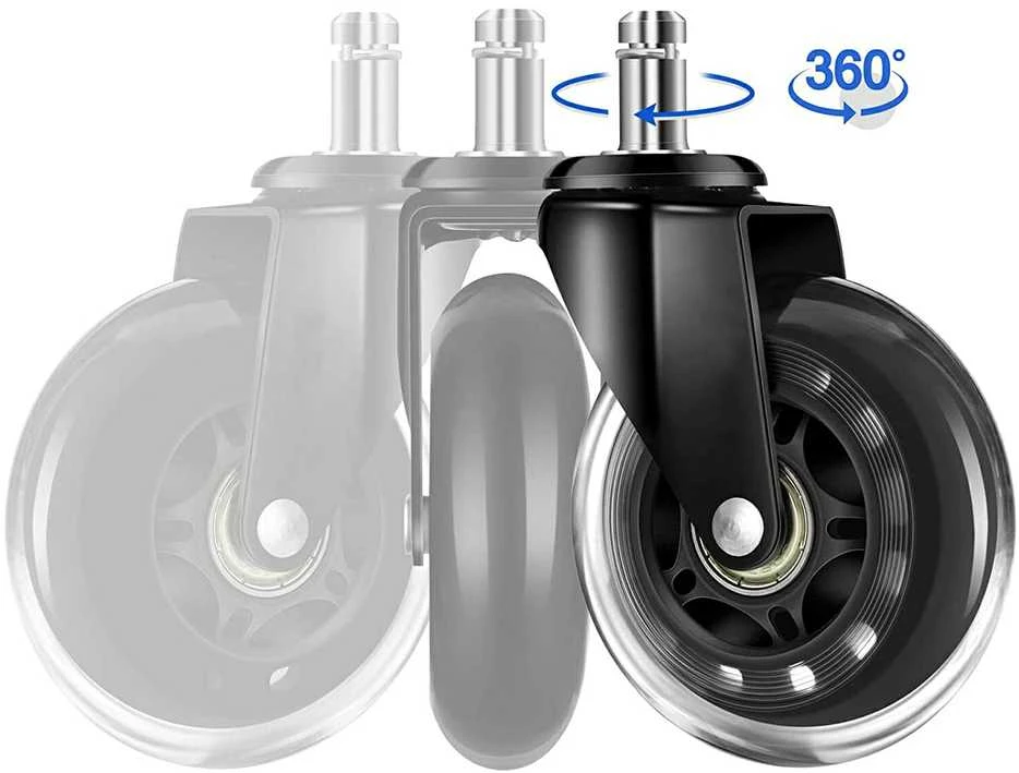 5 PERSES guminių ratukų rinkinys foteliams ir kėdėms