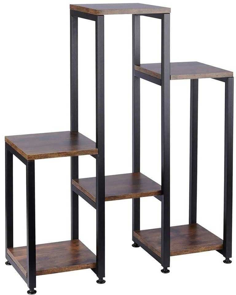 6 pakopų metalinis gėlių stovas, 80 cm