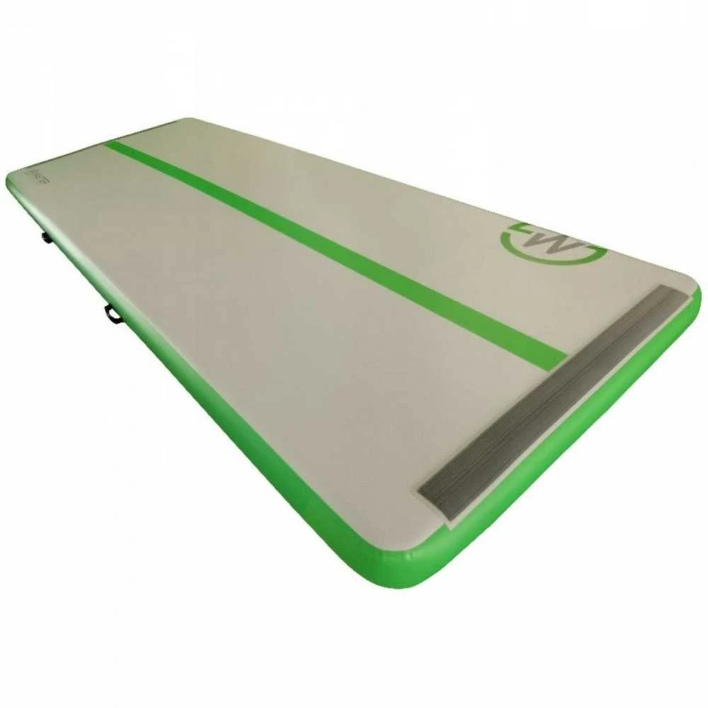 AirTrack pripučiamas gimnastikos kilimėlis MASTER 400 x 150 x 20 cm pilkai žalias