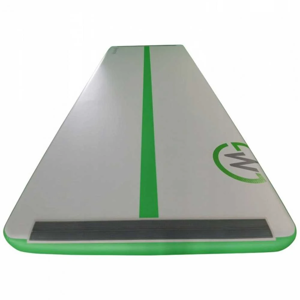AirTrack pripučiamas gimnastikos kilimėlis MASTER 400 x 150 x 20 cm pilkai žalias