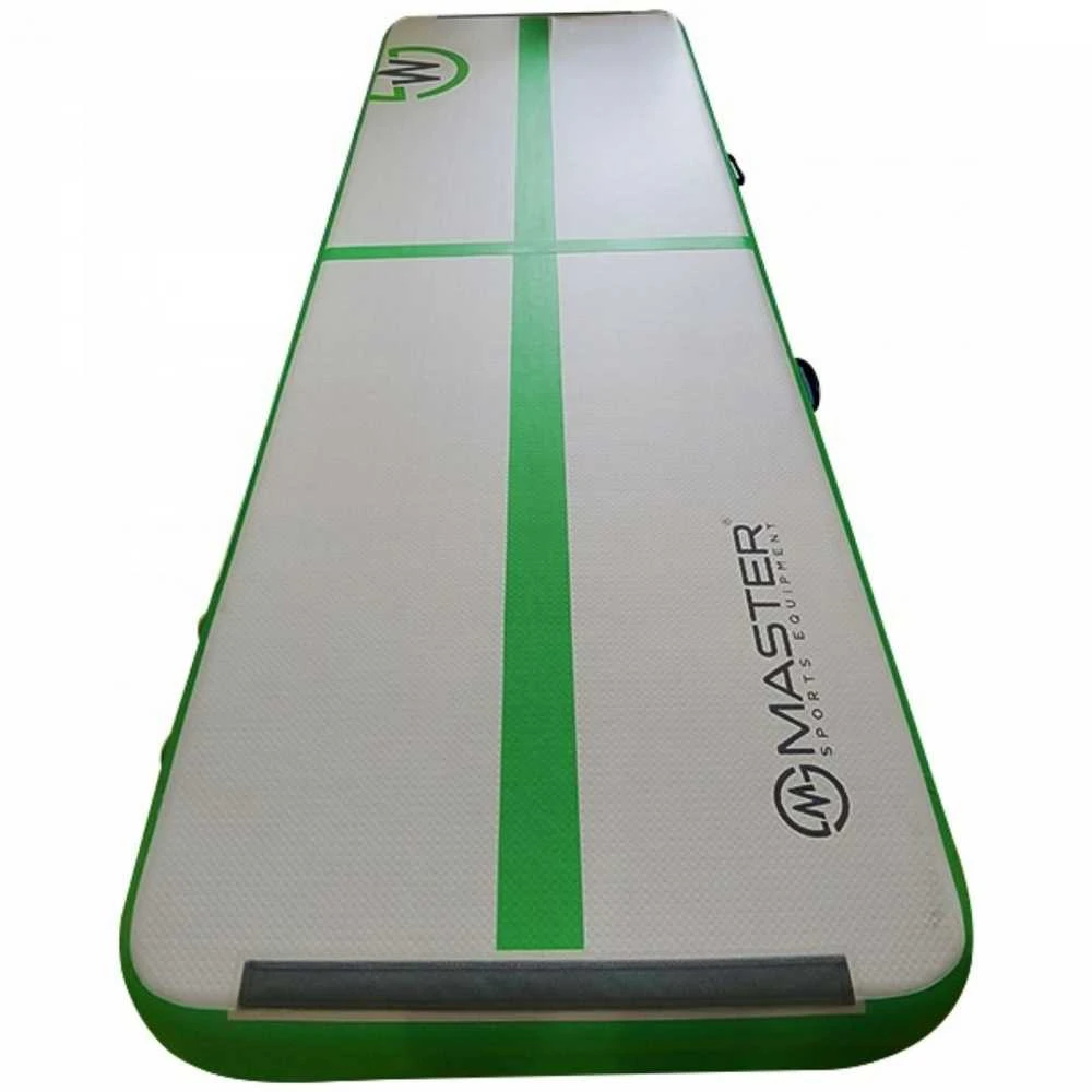 AirTrack pripučiamas gimnastikos kilimėlis MASTER 300 x 100 x 10 cm žalias