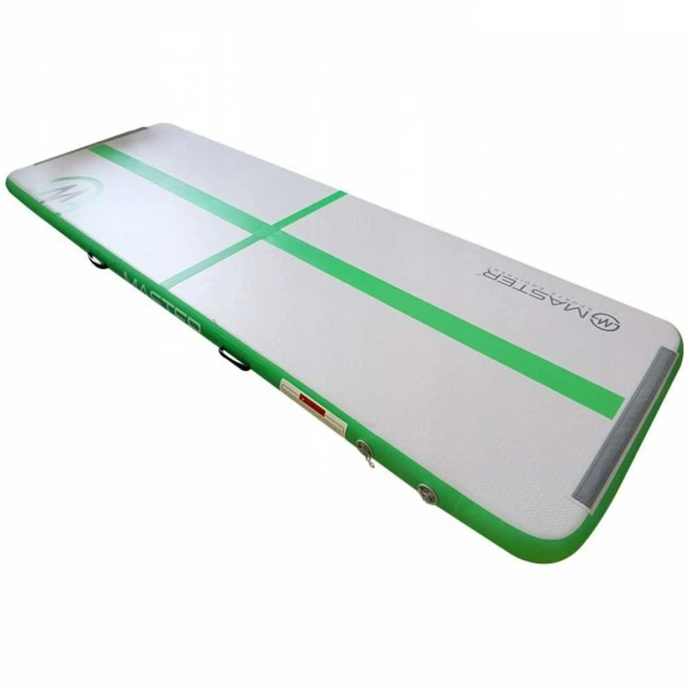 AirTrack pripučiamas gimnastikos kilimėlis MASTER 300 x 100 x 10 cm žalias