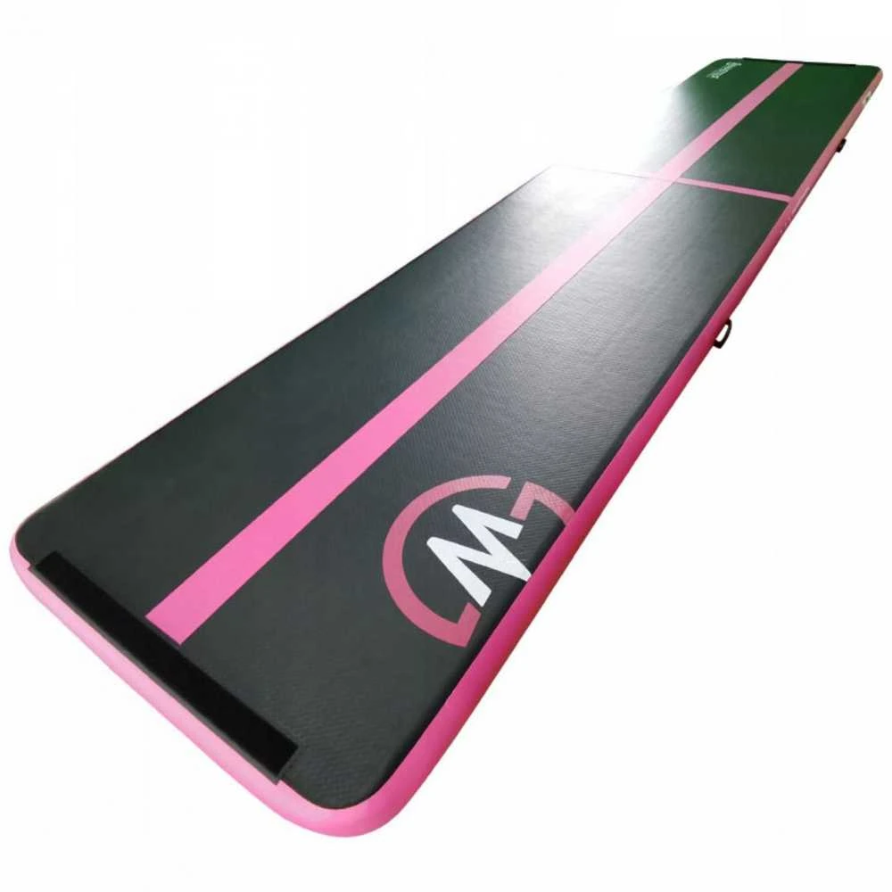 AirTrack pripučiamas gimnastikos kilimėlis MASTER 500 x 100 x 10 cm juodai rožinis