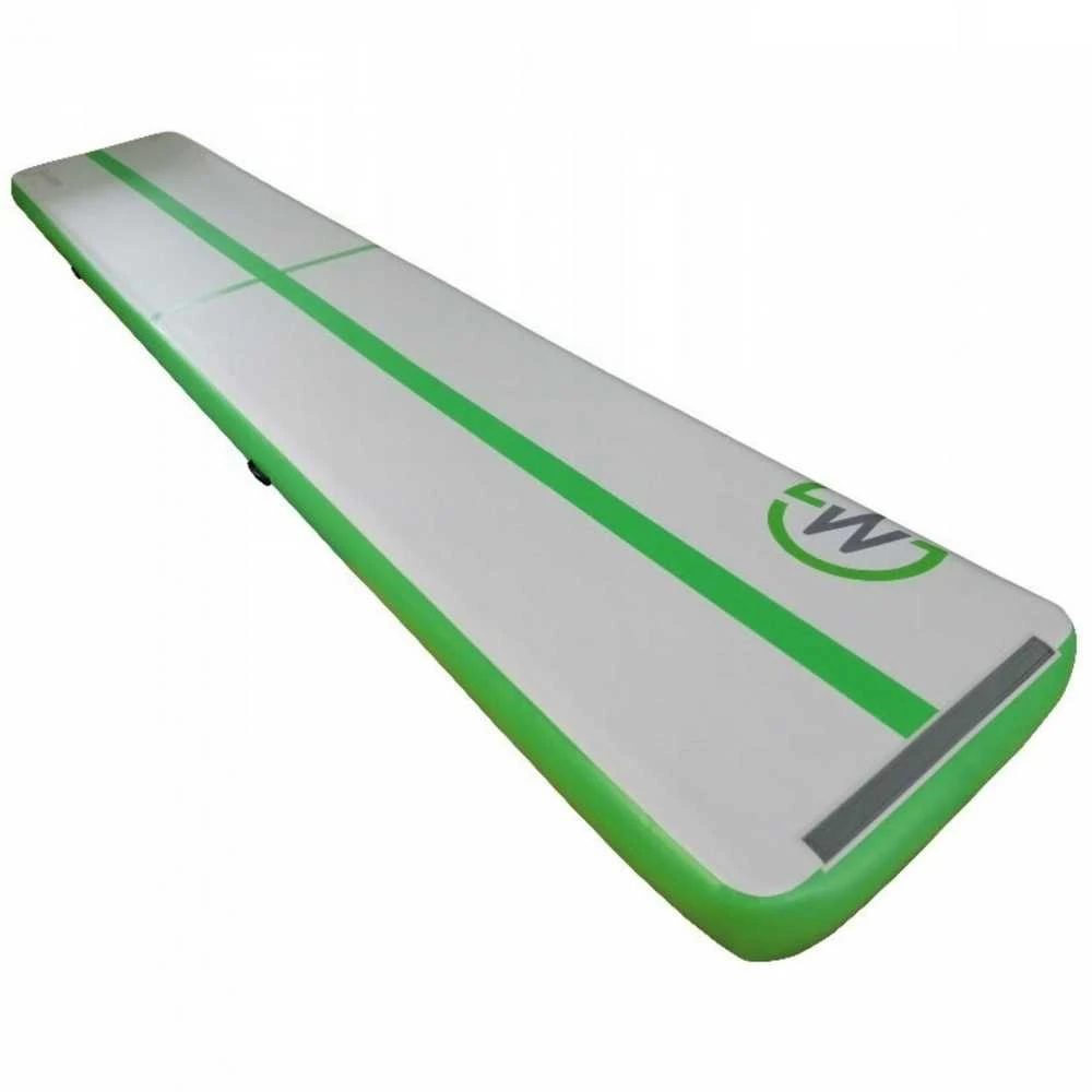 AirTrack pripučiamas gimnastikos kilimėlis MASTER 600 x 100 x 20 cm pilkai žalias