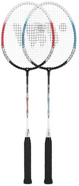 ALUMTEC 308 BADMINTON RAKETŲ RINKINYS RAUDONAS+LIME NORĖJIMAS